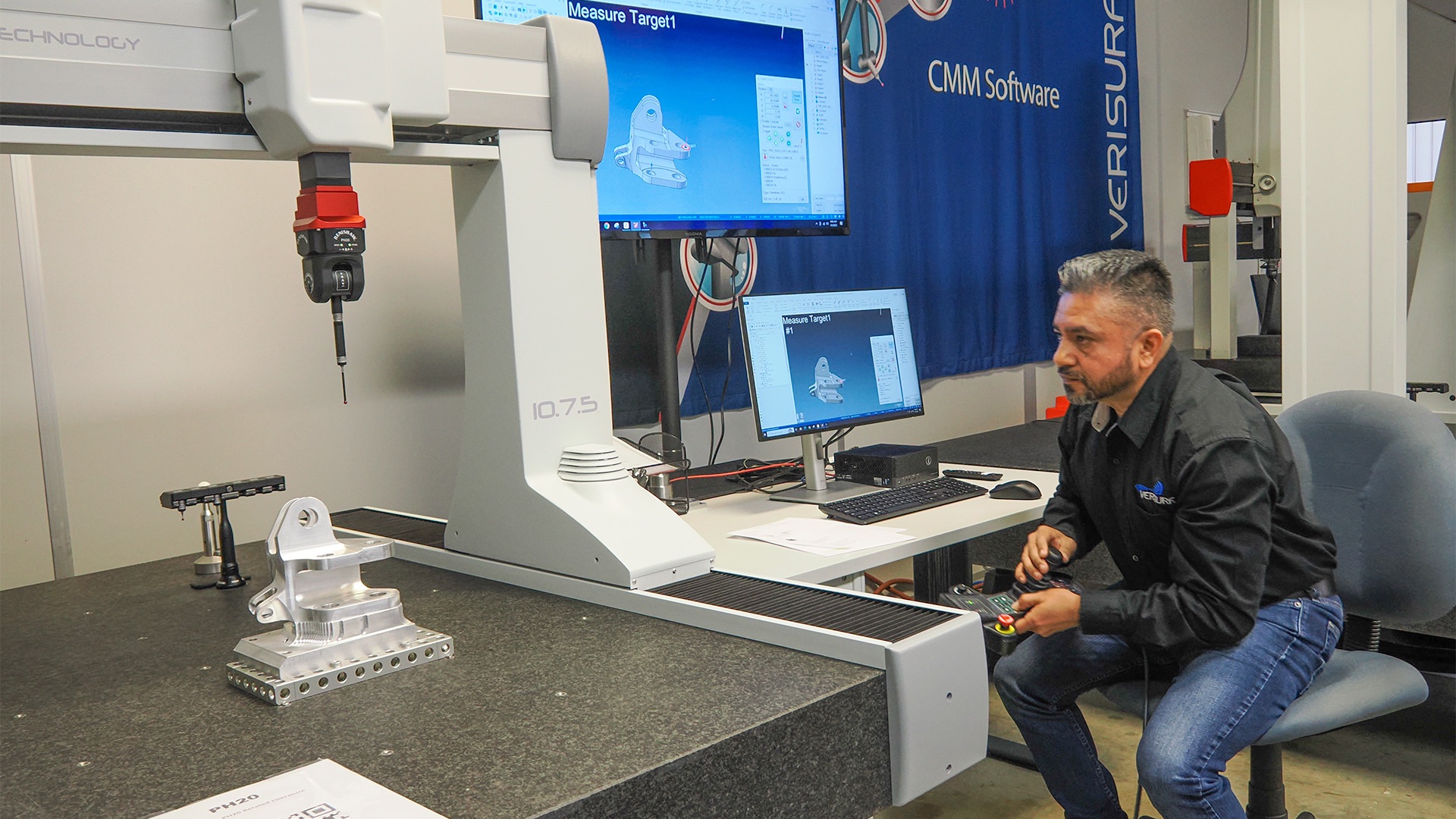 Coordinate measuring machine inspection of a machined aerospace part